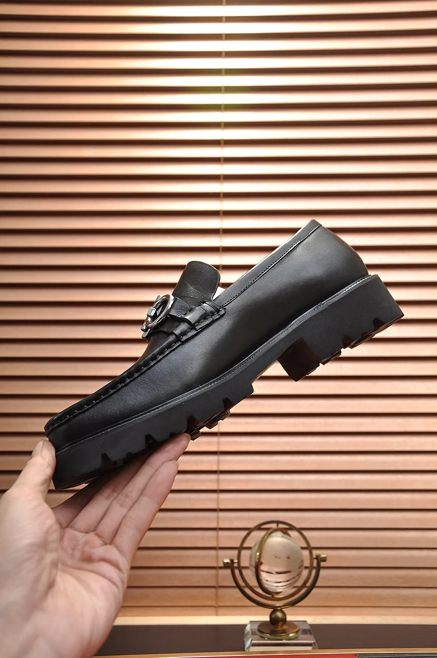 Men's men's shoes 💰540💶[Ferragamo/Ferragamo] (high-end Niuli) New 🍀 Ferragamo* - top version Ferragamo's classic formal leather shoes! Made of imported original cowhide, the inner top layer is comfortable cowhide lining! Original wear-resistant rubber outsole! High quality products! Code number 38-45 (45 customized)